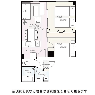 2LDK 間取り